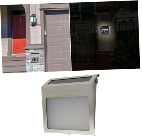 WOONEKY Insegna Luminosa Solare Per Esterni Con Struttura in Acciaio Inossidabile Led Luminose Facile Da Montare