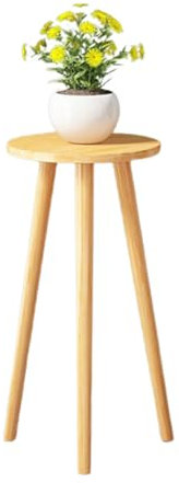 Generisch pflanzenständer27-Zoll-runder Pflanzenständer, klassischer Blumenständerhocker aus Holz, Pflanzenständer-Blumentopfhalter, Holzhocker für Zimmerpflanzen, Garten-TER