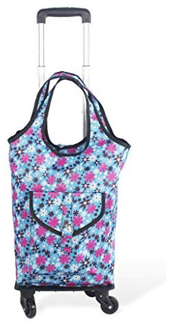 SmPinnaA Carrito de Compras Carro de Compras Plegable Plano para Uso General con Ruedas giratorias Carro Extra Grande liviano y Resistente Carro de Compras liviano