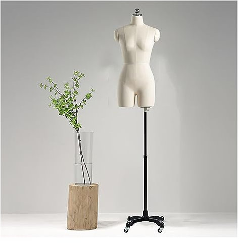 Weibliche Schneiderpuppe, weibliche Schaufensterpuppe, Kleiderkörperform, Halbkörper, geteiltes Bein, Schaufensterpuppentorso mit verstellbarem, beweglichem Universalrad