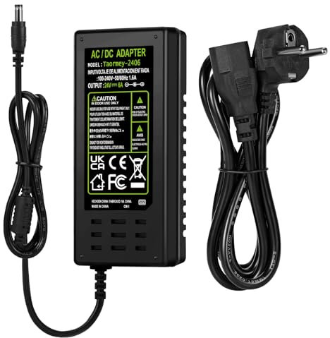 Taormey 24V 6A Netzteil Adapter, Universal netzteil AC 100-240V bis DC 24 Volt 6 Amp Stromversorgung für LED Streifen, TVs DVD LCD Monitor Funkgerät Kamera - Euro Stecker 5,5 * 2,5/2,1mm