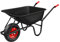 DIVID® Schubkarre 250Kg | 100Liter | Luftreifen mit Stahlfelgen | Schiebkarre | Bauschubkarre | Gartenschubkarre | Transportkarre mit robustem Stahlrahmen (Schwarz)