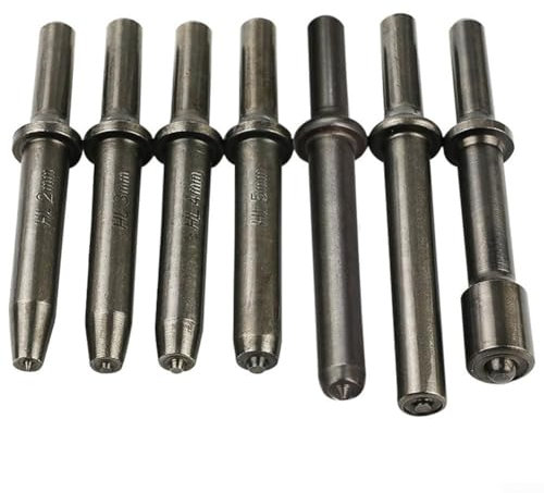 Cabeza de remache neumático profesional para remachado sólido y hueco, construcción resistente (cabeza semihueca de 8 mm)