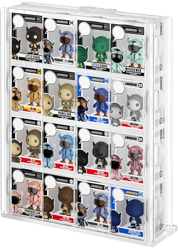 Janaden Acrylic Bittys Display Case, Clear Bitties Figure Collection Display Stand, 4 Tiered Mini Figurines Shelf for Bittys Collectibles, Miniatures Bitty Display Box, Small Figures Display Holder