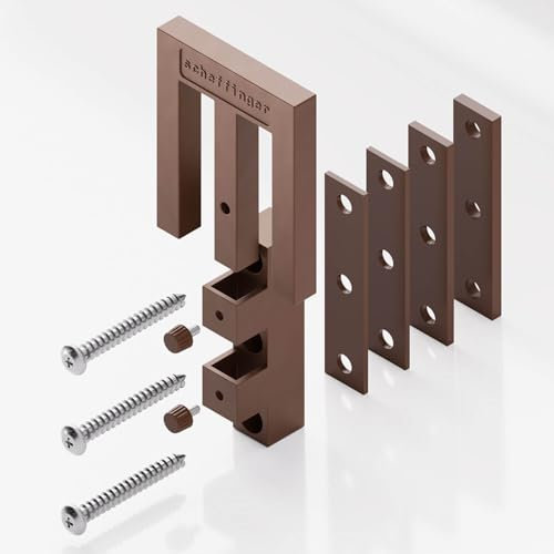 Scheffinger EM3-Fensteriegel für die kombinierte Sicherung doppelflügeliger Fenster gegen Einbruch für Wohnungen und Häuser (Lehmbraun)