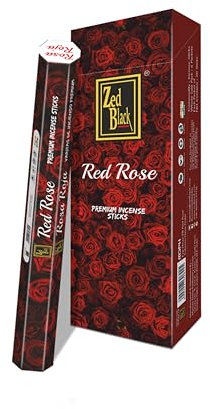 ZED BLACK Z004 Red Rose Incense Sticks, 20 Sticks x 6 Packs