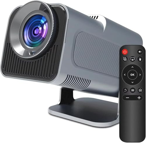 HY320Pro Projector, Support 4K 1080P, Portable with WiFi Bluetooth, Smart Projector for Android TV, 180 Degree Rotatable, External Video Projectors for Phone/TV Stick