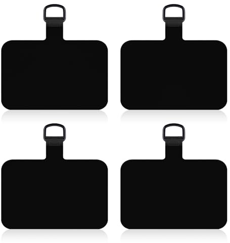 4 st Phone Tether Tabs, TPU Mobiltelefon Snöre Flik Roterbar 360° Säkerhetslina Patch Universal Mobiltelefon Snorkuddar Ersättningsdel för Telefonrem Kompatibel med iPhone och Android