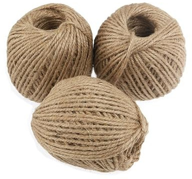 Natural jute Twine for Crafting, DIY Projects, Gift Wrapping, Gardening, and Home Décor Durable, and Multi purpose Diy Project Christmas Parcel Wrapping 40 Meter each X (3)