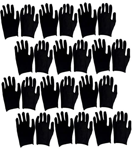 NAMOARLY 12paare Schwarze Baumwollhandschuhe Für Arbeitsschutz Bequeme Handschuhe Aus Strapazierfähigem Material Dünn Vielseitig Einsetzbar Zum Schutz Vor Schnitten Und Verletzungen