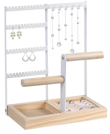 Buerfu Schmuckständer Schmuckhalter Kettenhalter, 4-Tier Schmuckbaum Kettenständer Uhrenständer Ohrringhalter Für Halsketten, Armbänder, Ringe