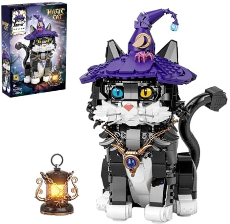 Tarcury Gato Mágico Kit De Construcción Modelo con Pupilas De Colores 1128 Piezas Juguete Stem Creativo para Niños 8+ Años