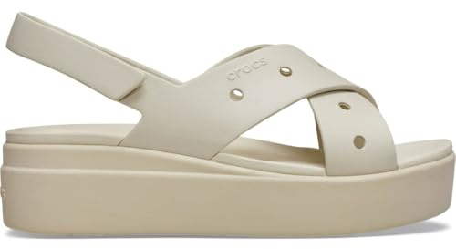 Crocs Women, Brooklyn 4U Cross Strap Sandal, Frappé, 6 UK Women