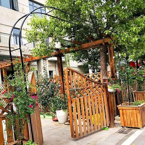 WCQSYY Arche De Jardin pour Plantes Grimpantes, Treillis en Métal,Arche À Rosiers Robuste 1.2/1.4/1.8/2.4/3/3.5M H Mariage Arches,Extérieure Tonnelle De Jardin,Vert,W1.4M*H2.3M