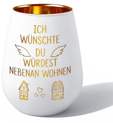 Geschenke für Freundin - Windlicht Glas Personalisierte Geschenke für Frauen Beste Freundin, Geburtstagsgeschenk für Freundin, Geburtstag Weihnachten (Kerze)