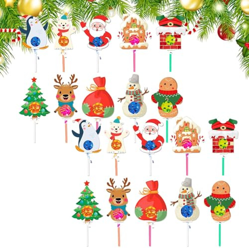 Lutscher Papierkarten - Weihnachtsmann Geschenkverpackung Karten | Lebkuchenmänner Deko für Dessert Zuckerhut Schokolade Festliche Feier - Klassenzimmer Büro Zuhause Festtage Winterfeier