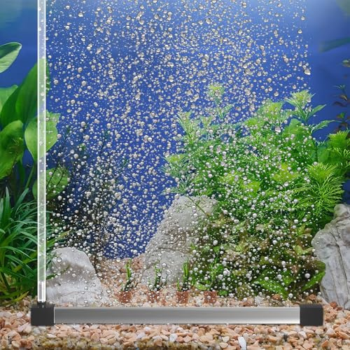 Air Stones for Fish Tanks with Air Tubing, Aquarium Air Stone, 30cm | Fish Tank Air Bubbler, Quiet Bubble Curtain, High Dissolved Oxygen, Dense Fine Bubbles, Promotes Healthy Fish and Clear Water