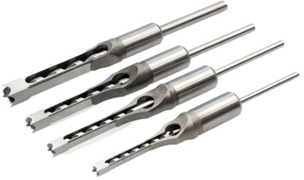 ALCXAZS 4 unids/set brocas de acero al carbono de precisión para carpintería y Metal taladro para agujeros cuadrado duradero y resistente a impactos