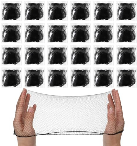 IANFAN 100 Pcs Wig Hair Net, Invisible Mesh Hairnets For Women, Elastic Edge Bun Nets For Dance Ballet, Individual Package, Black