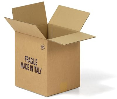Scatole in Cartone 25X25X25 cm (10 Pezzi) | Cartoni per Spedizioni, Trasporti e Traslochi | Qualità Italiana