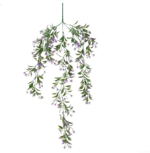 Gettimore Lot de 2 guirlandes de lierre artificiel de 78 cm - Feuillage à suspendre en plastique pour maison, jardin, mariage, décoration de Noël, vert/jaune/violet/rouge