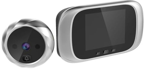 Spioncino Digitale per Porta Telecamera Grandangolo 90° Argento