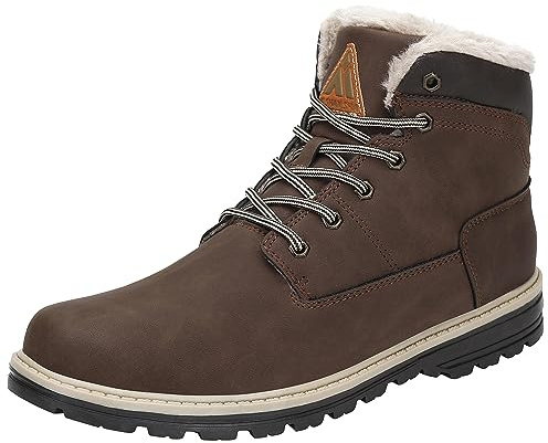 Mishansha Botas de Nieve Hombre Mujer Invierno Marrón clásico Gr.41 | Antideslizantes, Trekking, Cómodas, Repelente al agua, Calentitas, Caminar, Acampada, Puntera cerrada, Zapatos