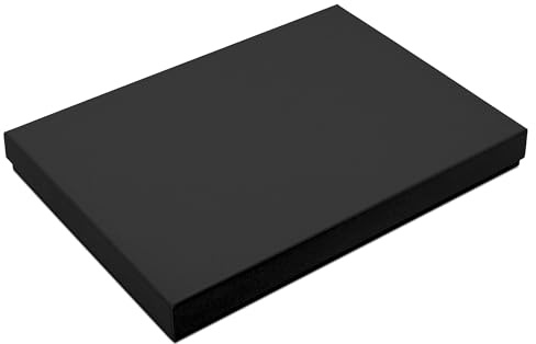 3x DIN A4 - Hochwertige Geschenk- und Aufbewahrungsbox - 30,2 x 21,3 x 2,1 cm - Schwarz - stabiler 650 g/m² Karton