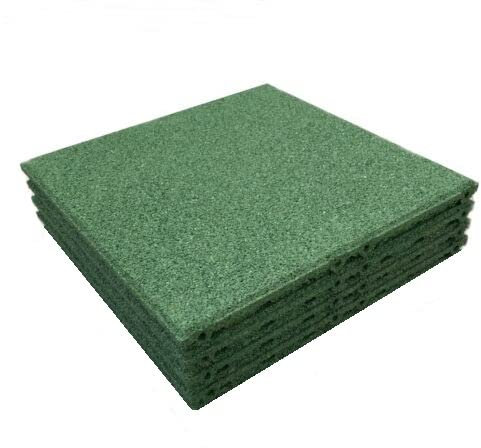 Aslon 4x 30mm Green Rubber Safety Fall Protection Playground Tiles (Pack of 4)……