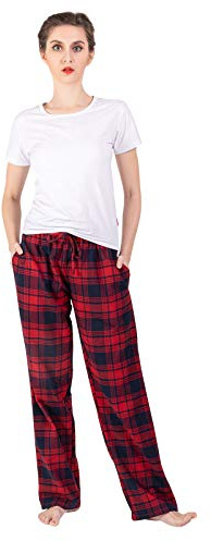 JTPW Damen 100% Baumwolle Super Soft Flanell Pyjama/Lounge Bottoms mit Taschen