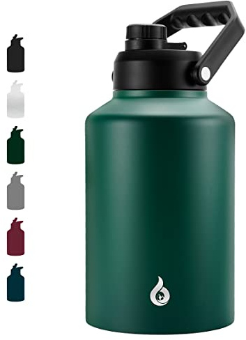Borraccia termica BJPKPK da 365 ml, verde militare, con fondo antiscivolo, mantiene il contenuto freddo per 24 ore