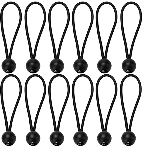 YIXISI 12 Stücke Planenspanner mit Kugel, Spanngummis, Kabelbinder, Expanderschlingen Spanngummi, Spanngummi mit Kugel, Zeltgummi, Planenhalter, Gummispanner, für Banner, Planen, Zelte,15cm
