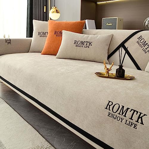 MTHGH Sofabezug Sofaschoner L Form u Form Ecksofa Anti-rutsch Couchschoner Couch Katze Hund Decke Überzug Sofaschutz Sofahusse Wasserdicht,beige-70x120cm