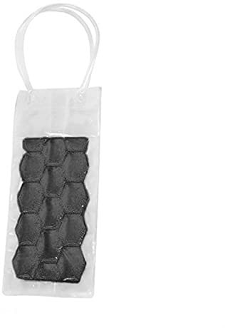BinOxy EIS Eimer Einfache tragbare Eisbeutel Weißwein EIS Kaltwerkzeug Gefrierschrank Tasche aus Kühlkühler Eisbeutel Bier Getränkekühlung Eiseimer/Eiskübel (Color : Schwarz)