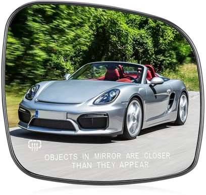 Hurotoms Passenger Right Side Heated Mirror Glass Compatible with Chrysler Town & Country 2008-2016 for Dodge Grand Caravan 2008-2020 for RAM CV 2012-2015 (without Automatic Dimming)