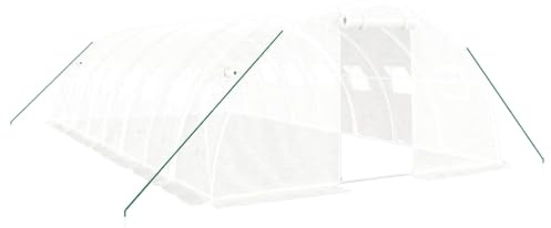 vidaXL Invernadero con Estructura de Acero Blanco 32 m² 8x4x2 m