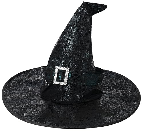Aomig Hexenhut, Schwarz hexenhüte Kostüm Zubehör, Zauberer Hut deko Kostüm Cosplay für Halloween Party Gastgeschenke Festival Verkleidung | Zauberer Hut deko Kostüm Cosplay für Halloween Party Gastgeschenke Festival Verkleidung