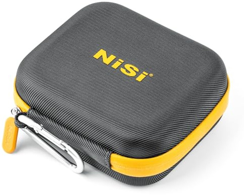 NiSi - Caddy II Circular Filter Case, Portable and Lightweight Camera Lens Pouch for 8 Filters, Fits Up to 95mm, Waterproof and Shockproof, Larger Opening Lens Bag, Caddy Case with Metal Hanging Clip