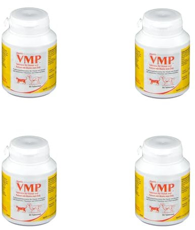 Zoetis VMP Tabletten | 4er Pack | 4 x 50 Tabletten | Für Hunde und Katzen | Ergänzungsfuttermittel mit Proteinen und Mineralstoffen | Für säugende und tragende Muttertiere