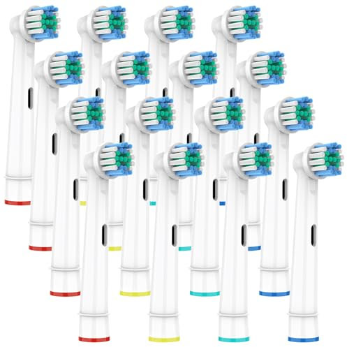 Aufsteckbürsten Kompatibel mit den meisten Oral B, Zahnbürsten Aufsätze Kompatibel mit Oral B Braun, genius x, Vitality Pro Smart Series,16er Bürstenköpfe