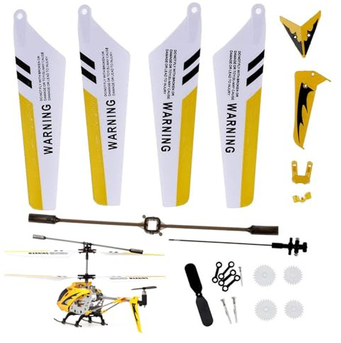 RC-Helikopter-Ersatzteil, 1 Set, DIY, gelb, stilvoll, Hubschrauber-Spielzeugteile, Hauptwelle, Heckdekoration, Propeller, Ausgleichsstange, Hubschrauberteil, RC-Helikopter, RC-Helikopterteile, Hubschr