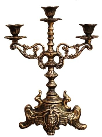 GNBOW Dekorativer Kerzenhalter aus Metall, 3-armige Kerzenhalter for Stumpenkerzen, Kandelaber-Dekoration for Hochzeit, Abendessen, Party