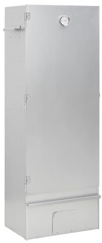 Arredo Casa BBQ Forno Affumicatore con Trucioli di Legno 44,5x29x110 cm Acciaio Zincato -