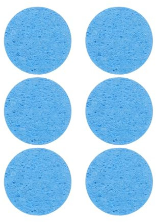 sourcing map 6pcs Soldering Iron Cleaning Sponge 1.97 Replacement Sponge High Temperature for Cleaning Welding Soldering Iron Tip, Blue