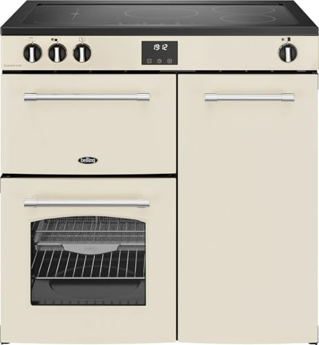 Belling Farmhouse 90Ei 90cm wide Electric Range Cooker with Induction Hob - Cream - A/A Rated