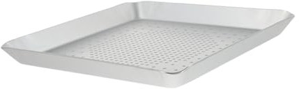PRETYZOOM Teglia per Pizza Quadrata con Fori in Metallo Robusto Lavabile in Lavastoviglie per La Cottura al Forno Argento 8 Pollici