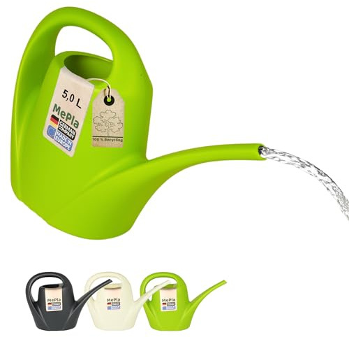 MePla - Arrosoir d'intérieur de 5 l - Vert citron - Résistant aux intempéries - En plastique résistant aux UV