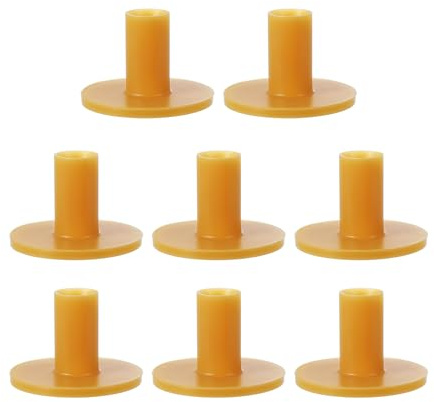 PATIKIL Te De Golf De Goma, Paquete De 8, 1.7 Pulgadas, Soportes De Práctica De Golf para Campo De Práctica, Soporte De Pelota De Golf Estable, Amarillo