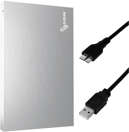 SUHSAI Disque dur externe USB 3.0 1 To - Disque dur externe portable pour ordinateur portable, Mac, PS4, PS5, ordinateur de bureau - Disque dur externe fin 2,5 pour jeux, données, photos, fichiers