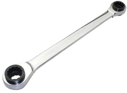 Fymlok Llave Combinadas Llave de trinquete de Engranaje de 8-24mm, Llave de Engranaje, Llave de torsión de Doble Cabeza, Herramienta de Llave combinada de trinquete Multiusos(17-19 to 22-24mm)